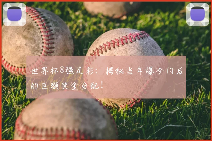 世界杯8强足彩：揭秘当年爆冷门后的巨额奖金分配！